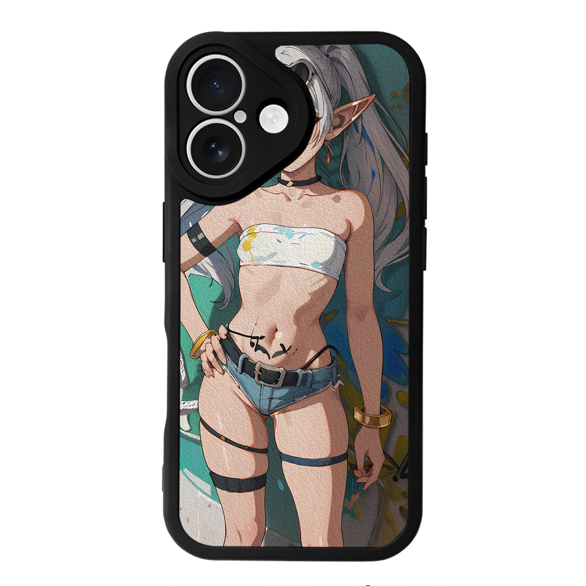 （画像用） 葬送のフリーレン Frieren 【iPhone 16シリーズ対応】シリコンスマホケース（レザー調） 材質：シリコン